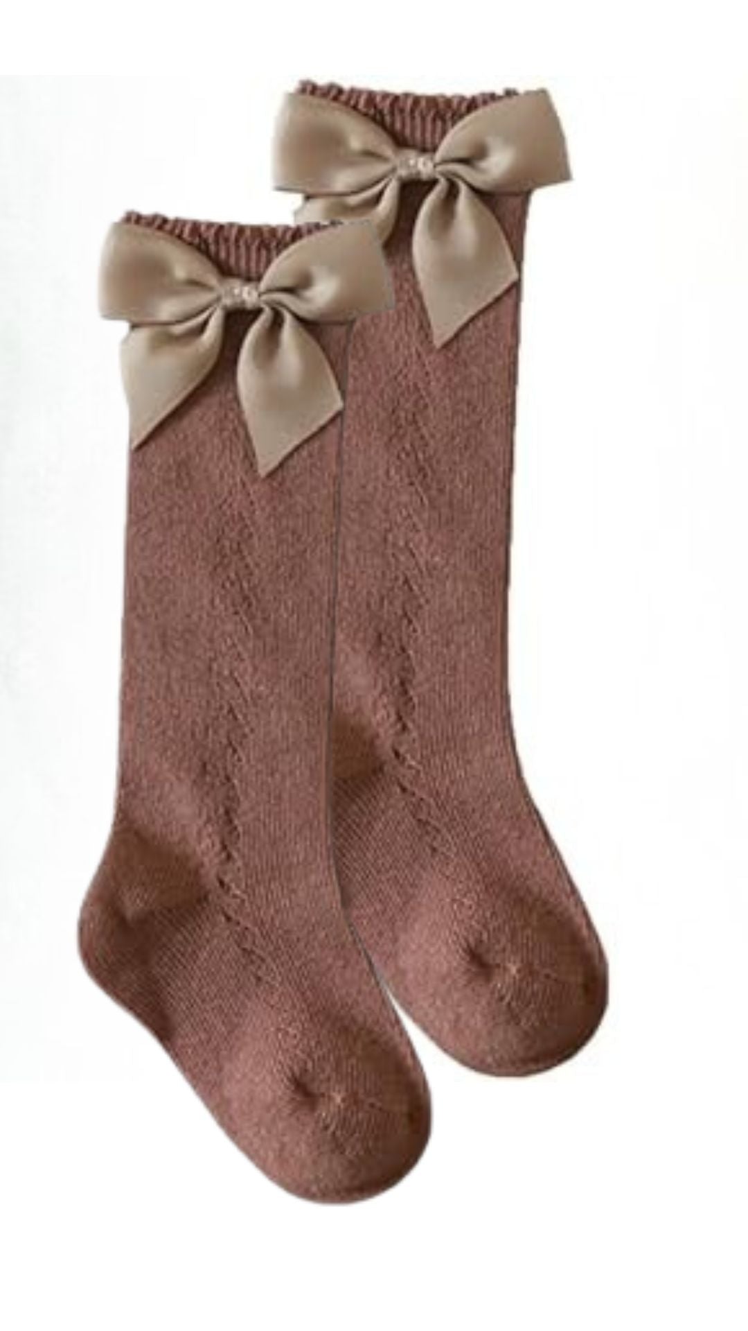 Toddler Knee High Boot Socks with Bow