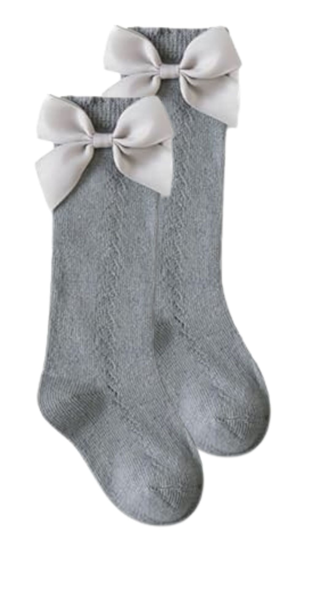 Toddler Knee High Boot Socks with Bow