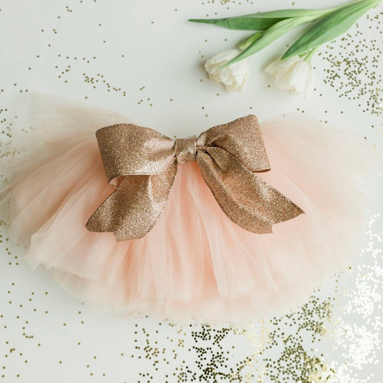 Blush Peachy Pink Holiday Christmas Tutu