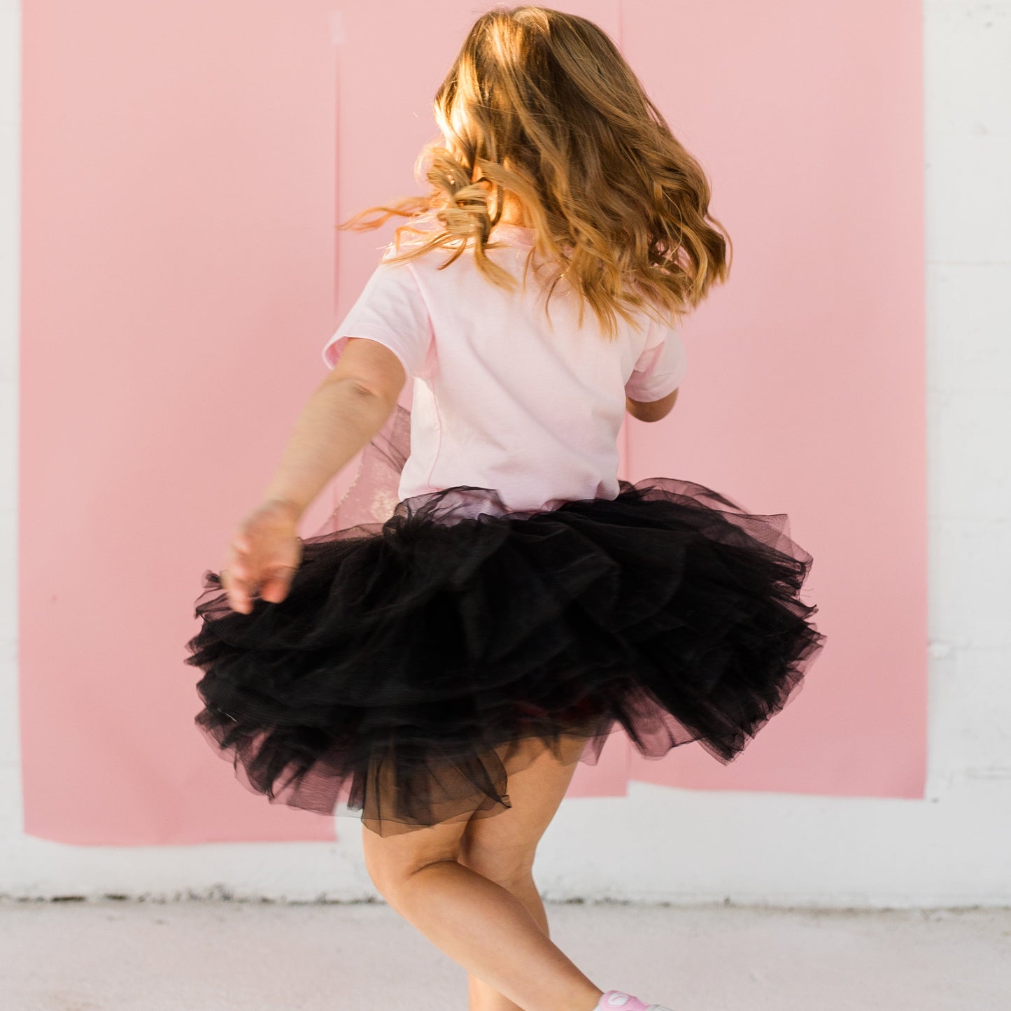 Game Day Pink T-shirt and Black Tutu Set