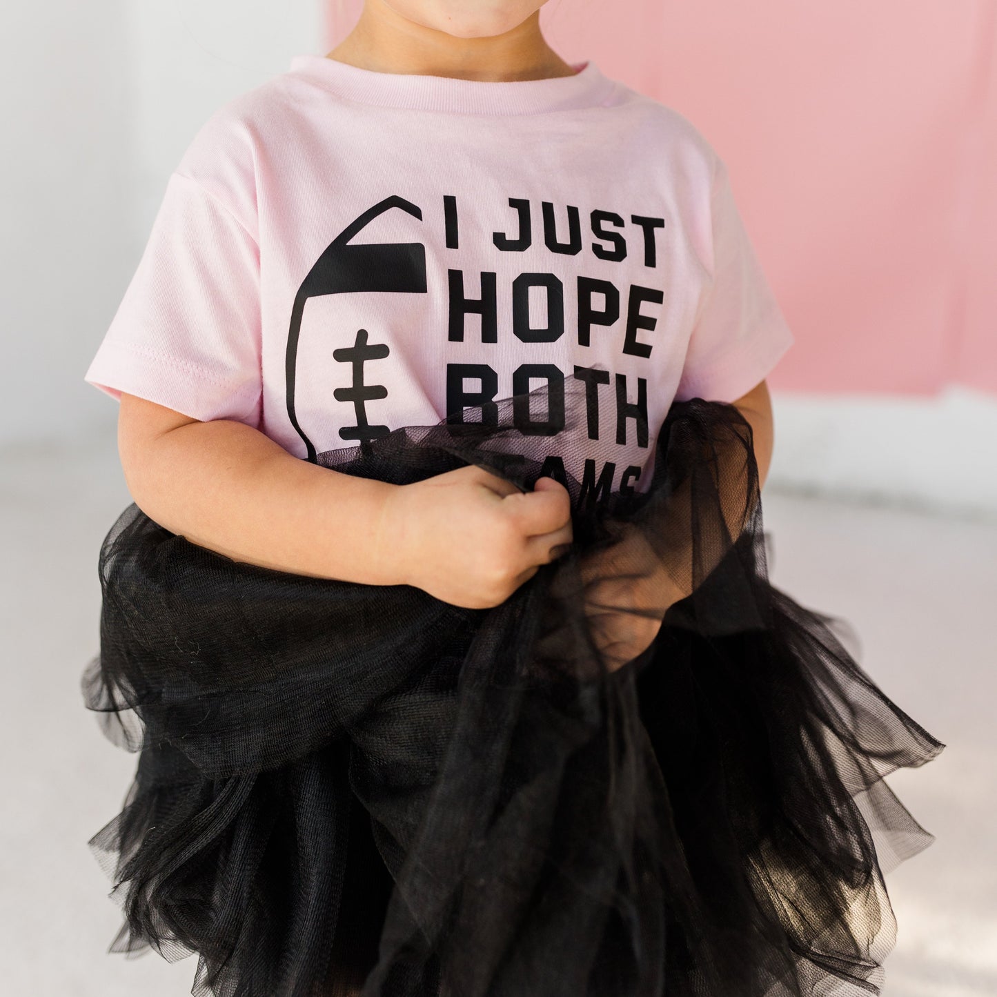 Game Day Pink T-shirt and Black Tutu Set