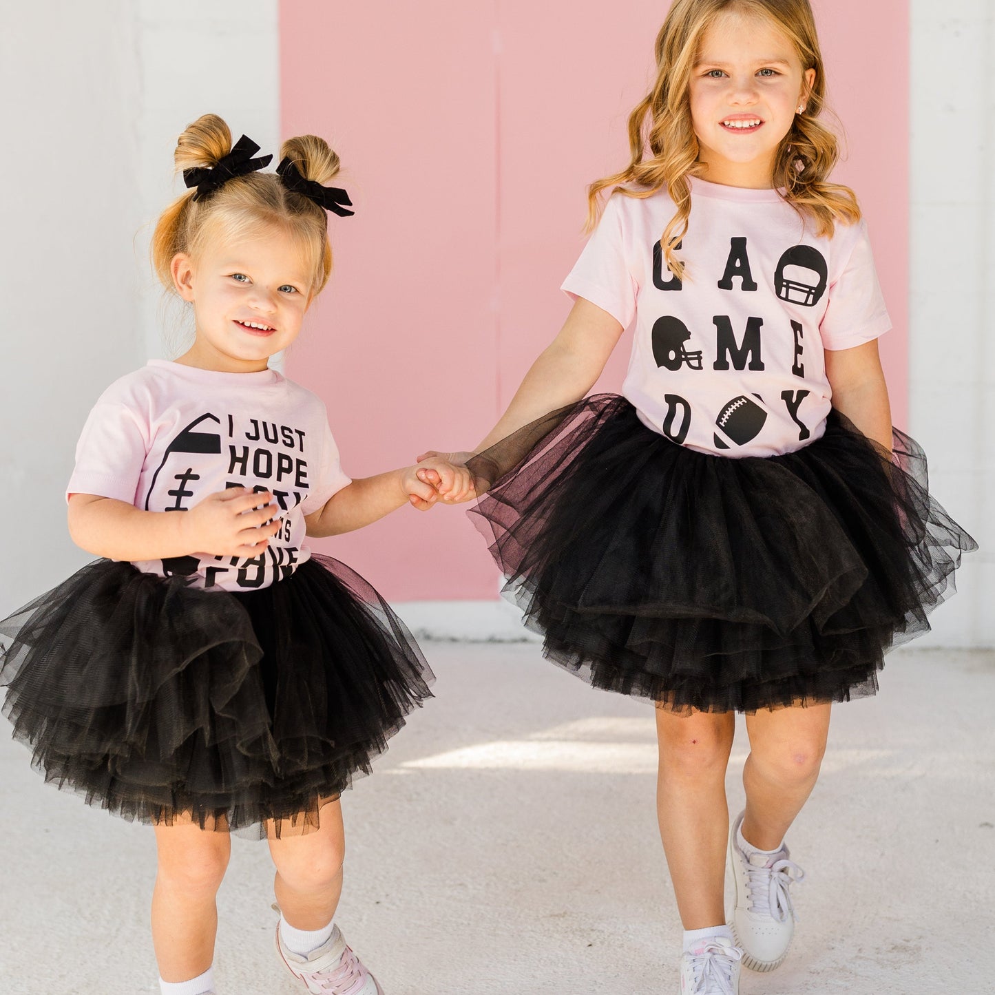 Game Day Fashion for the big game! Dress to impress and cheer for your favorite team in style. Our black tutu is a full 10 layers of high grade tulle to make for the perfect twirl tutu!