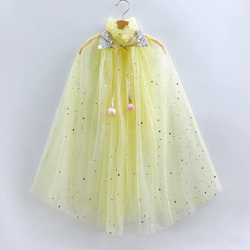 Sparkle Tulle Dress-Up Cape for Kids