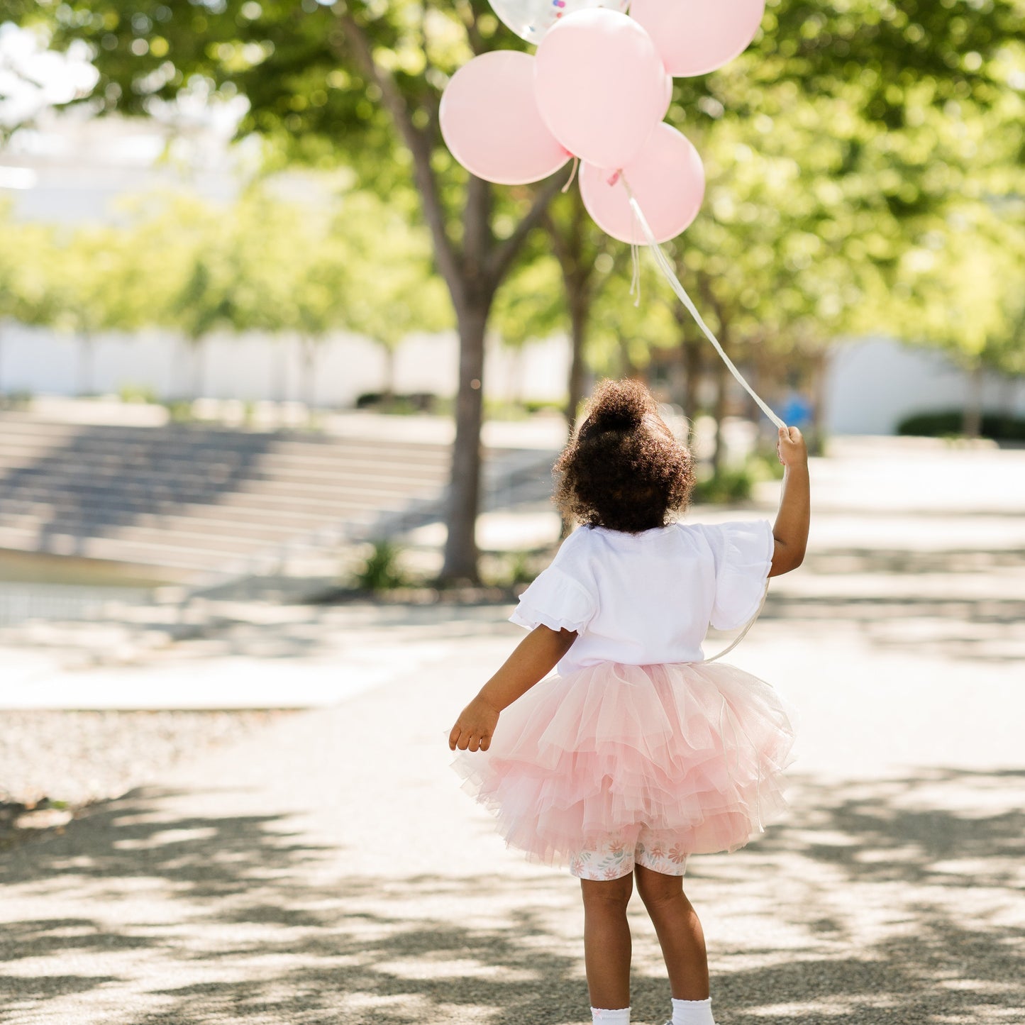 Floral Bunny Organic Cotton Light Weight Sweatshirt with Ombre' Mauve Pink Tutu