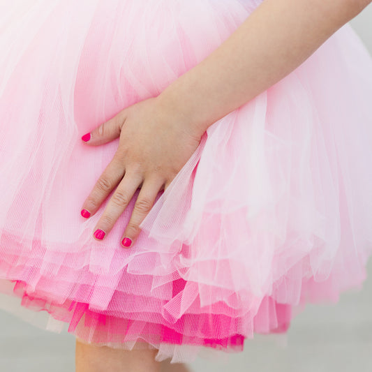 This perfect rich shades of pinks make for a perfect and magical addition to any little ones wardrobe. The light pink to hot pink make for the perfect pink tutu that will go with everything!