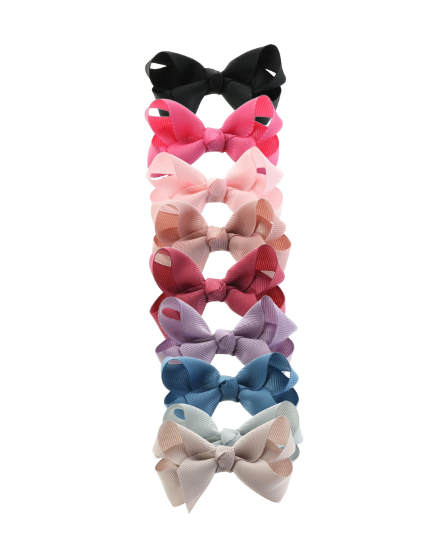 Girls Hair Bows Set of 2 | 2.75 Inch Alligator Clip Hair Accessories | Toddler, Baby, Kids Solid Color Bow Clips