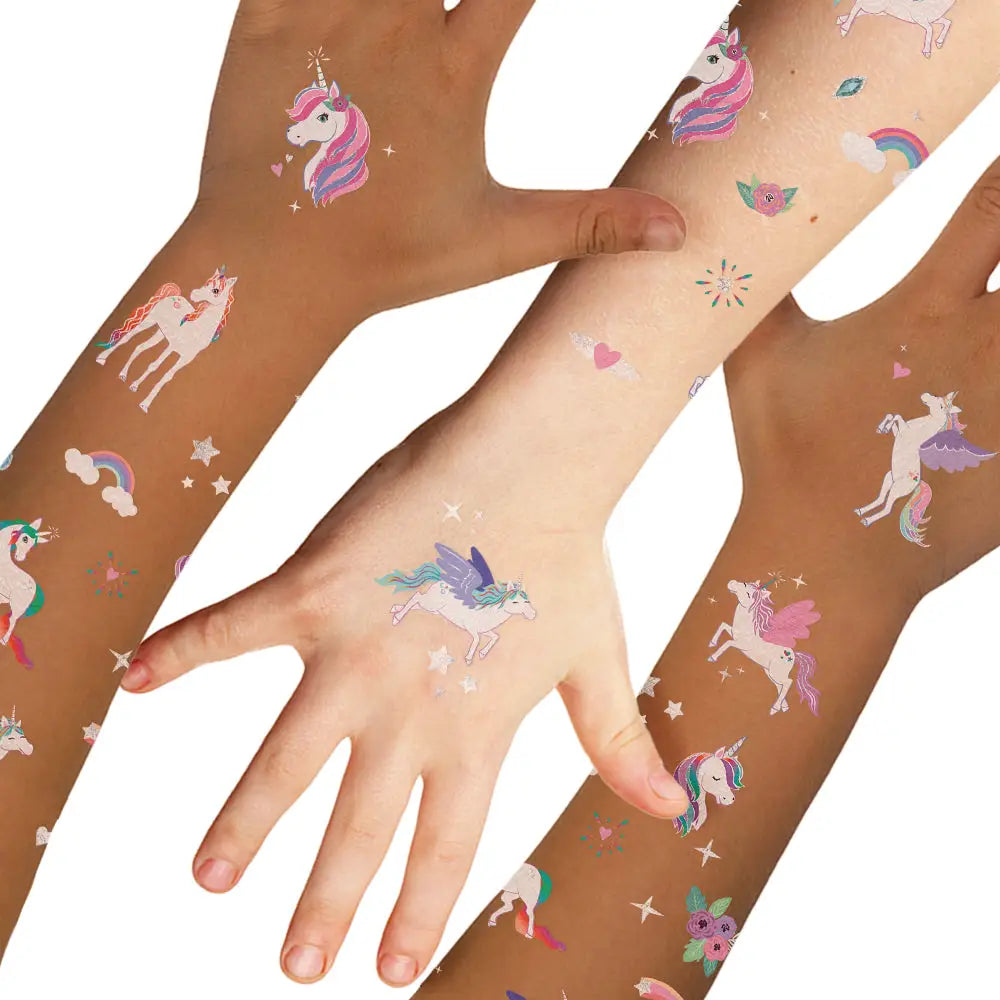 Unicorns | Kids Metallic Temporary Tattoo