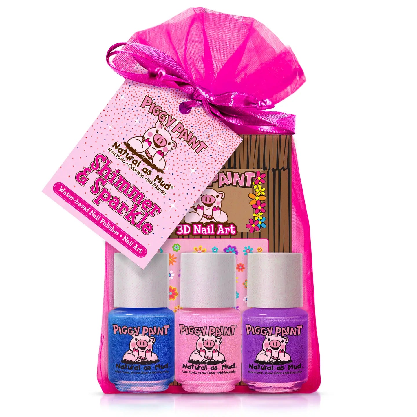 Shimmer & Sparkle Gift Set Non-Toxic Kids Nail Polish| Piggy Paint