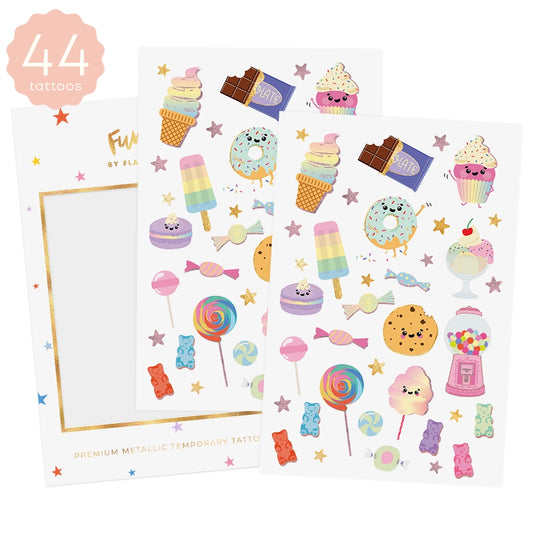 Kids Temporary Tattoos – Metallic Candy Sugar Rush