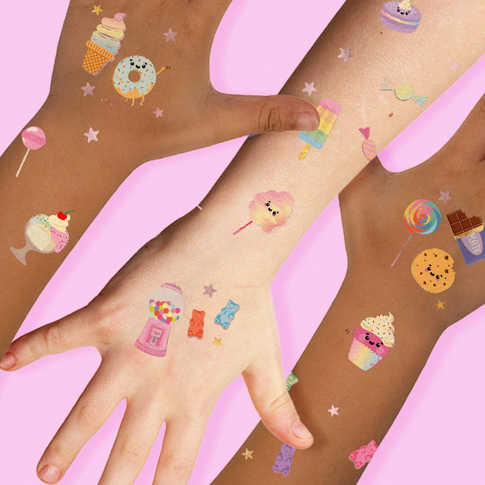 Kids Temporary Tattoos – Metallic Candy Sugar Rush