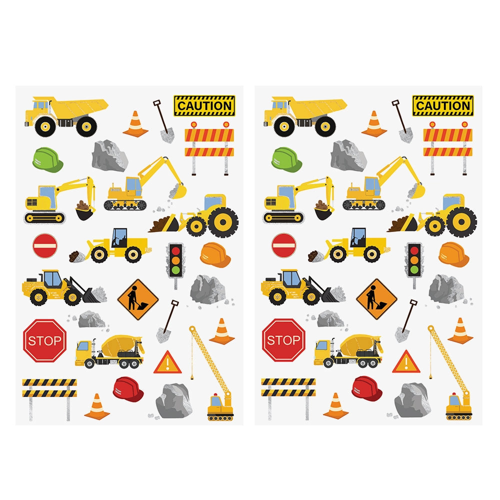 Construction Kids Metallic Temporary Tattoos