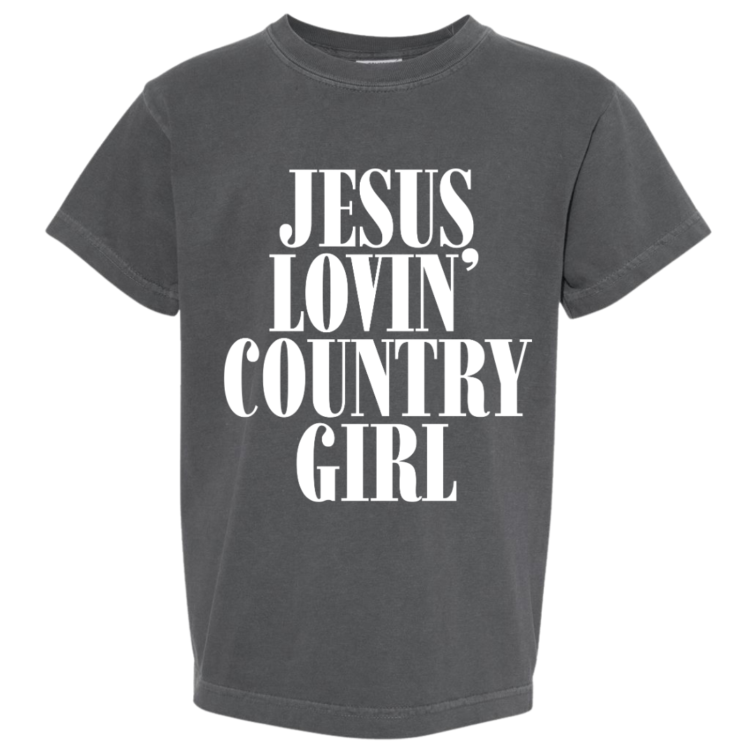 Jesus lovin' Country Girl Graphic Tshirt For Toddler, Youth, and Adult