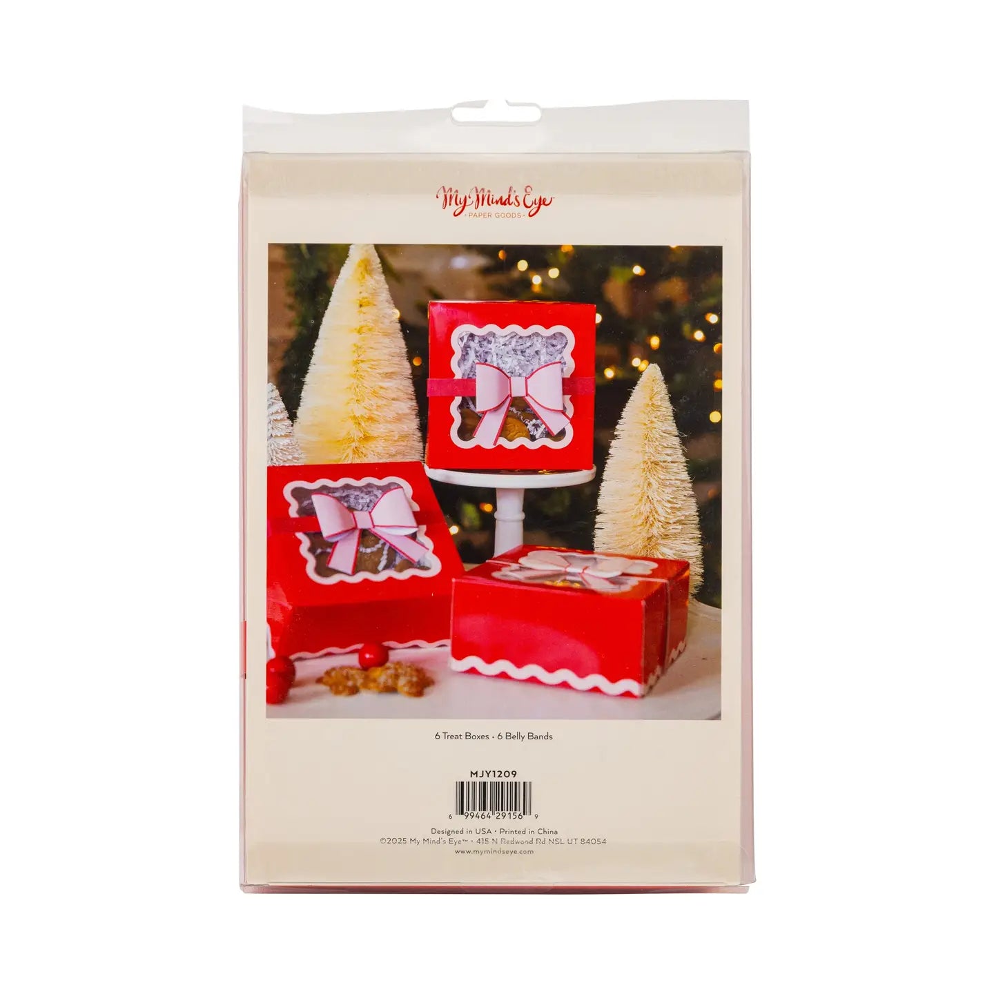 Red and Pink Favor Box with 3D Bow | Cookie Box | Stocking Stuffer Gift Box