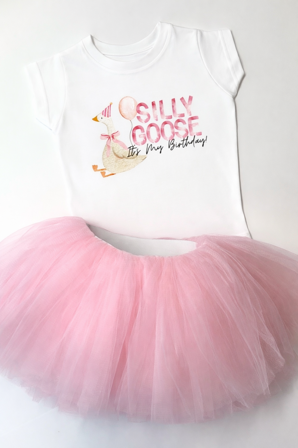 Silly Goose Birthday Outfit | Pink Tutu Birthday Dress for Girls