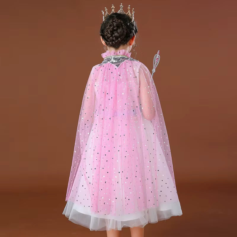 Sparkle Tulle Dress-Up Cape for Kids