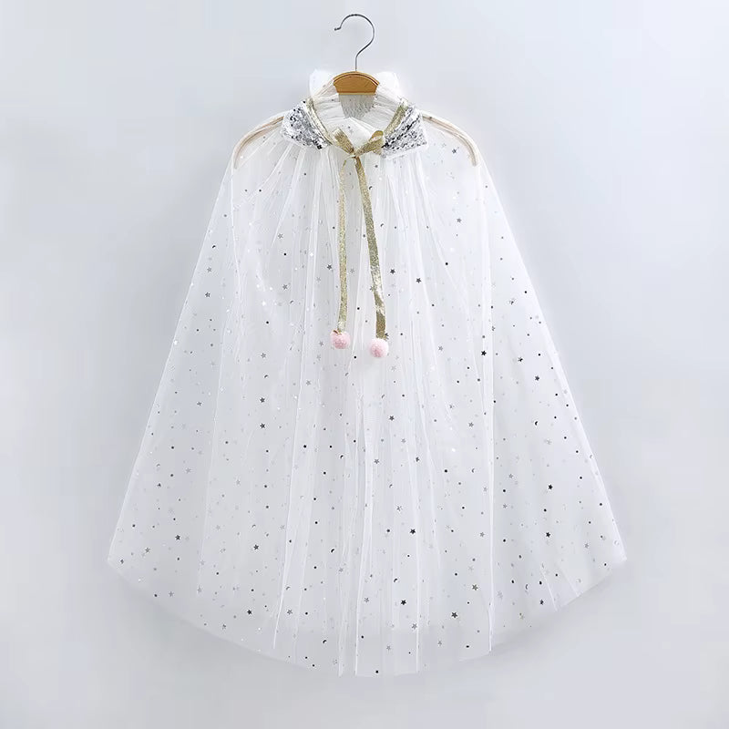 Sparkle Tulle Dress-Up Cape for Kids