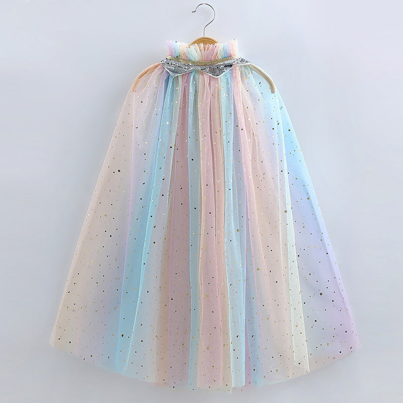 Sparkle Tulle Dress-Up Cape for Kids