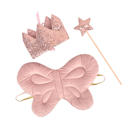 Princess Crown, wand and Wings Set | Children's Dress Up Play Set | Wings, Crown & Magic Wand