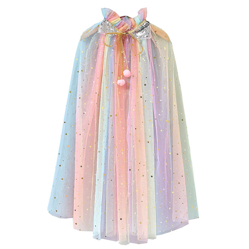 Sparkle Tulle Dress-Up Cape for Kids