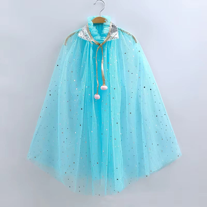 Sparkle Tulle Dress-Up Cape for Kids