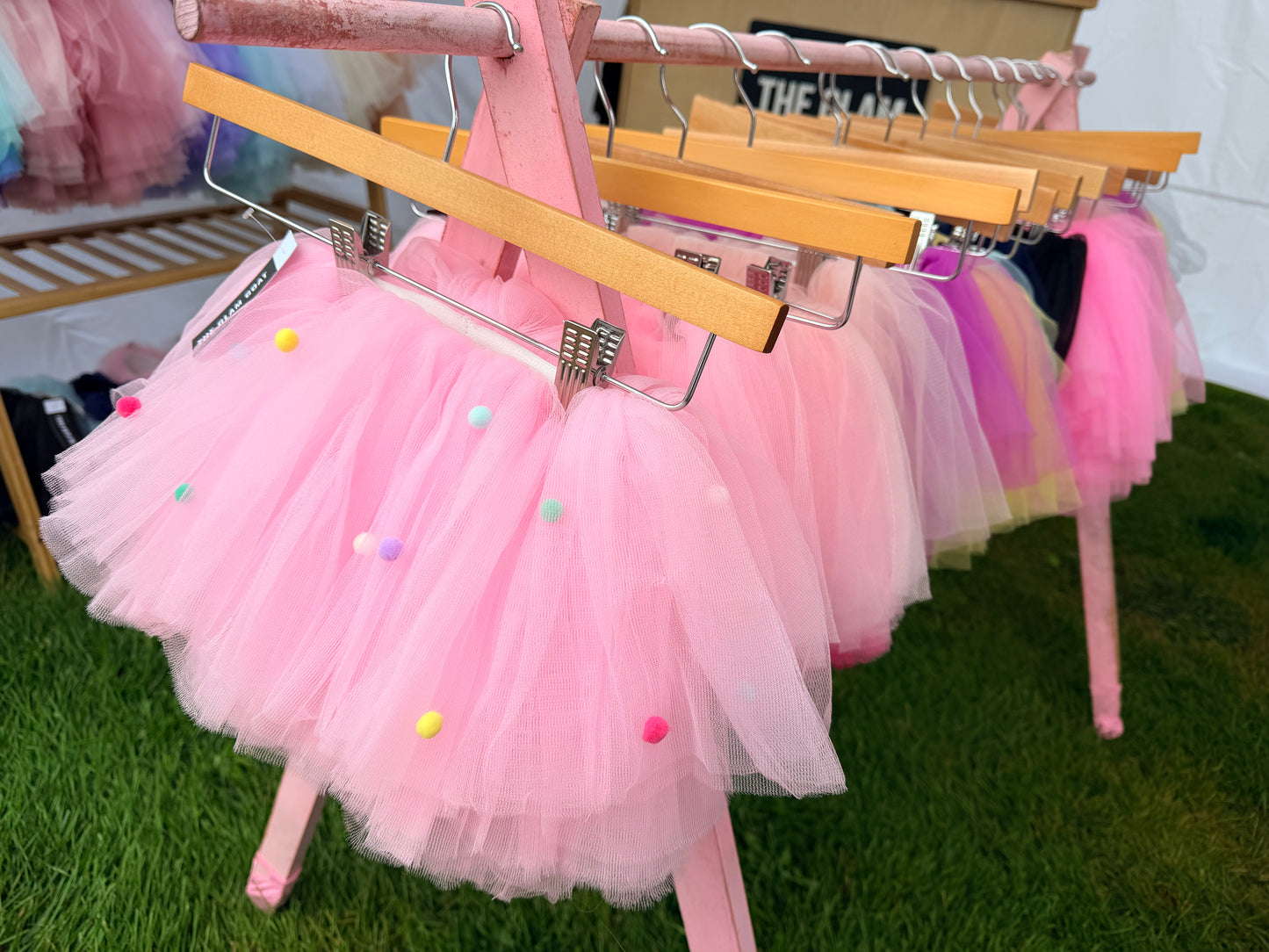 Pink Pom Pom Polka Dot Tutu | Custom Made Tutu ONLY