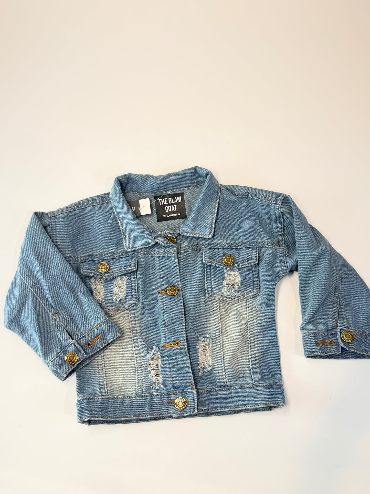 Howdy Toddler Distressed Jean Jacket Hand Stitched | Toddler Sizes | Jacket ONLY