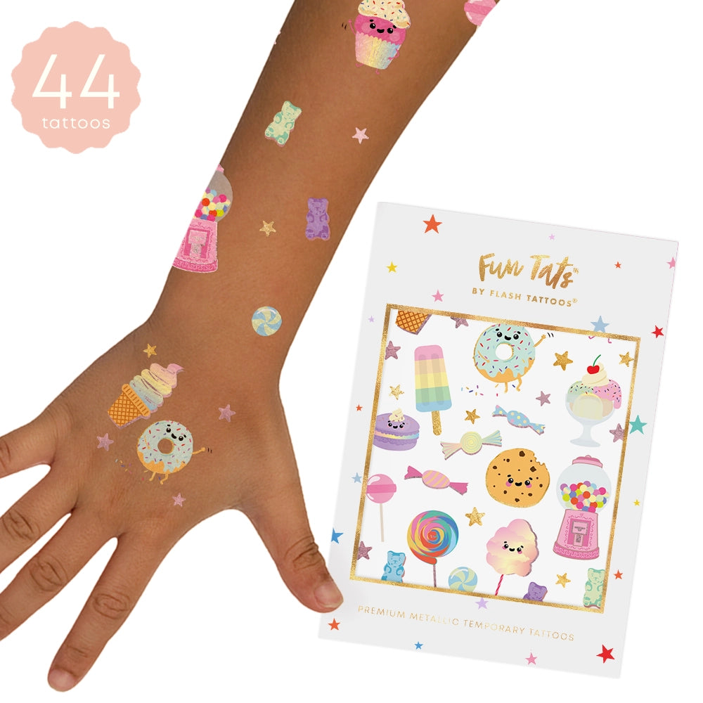 Kids Temporary Tattoos – Metallic Candy Sugar Rush