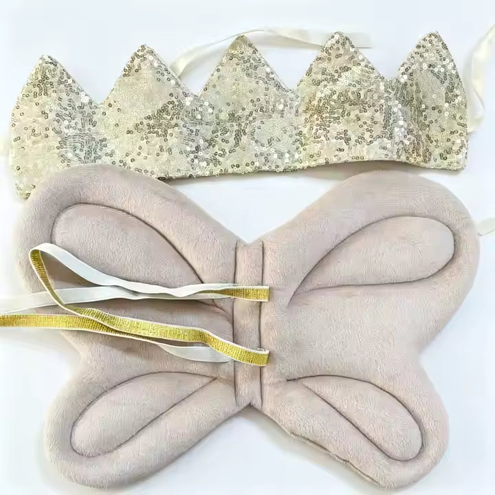 Princess Crown, wand and Wings Set | Children's Dress Up Play Set | Wings, Crown & Magic Wand