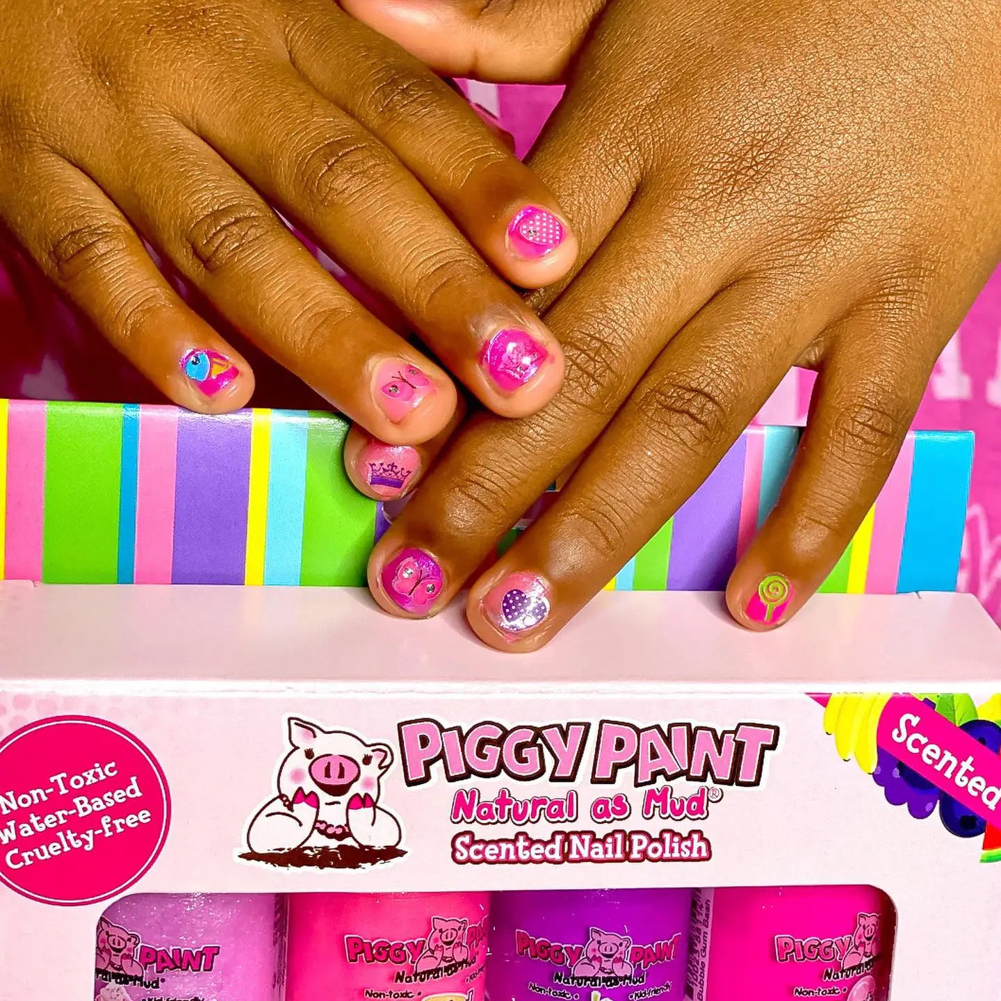 Princess Nail Art Piggy Paint Non-Toxic Nail Polish | Piggy Paint Nail Stickers